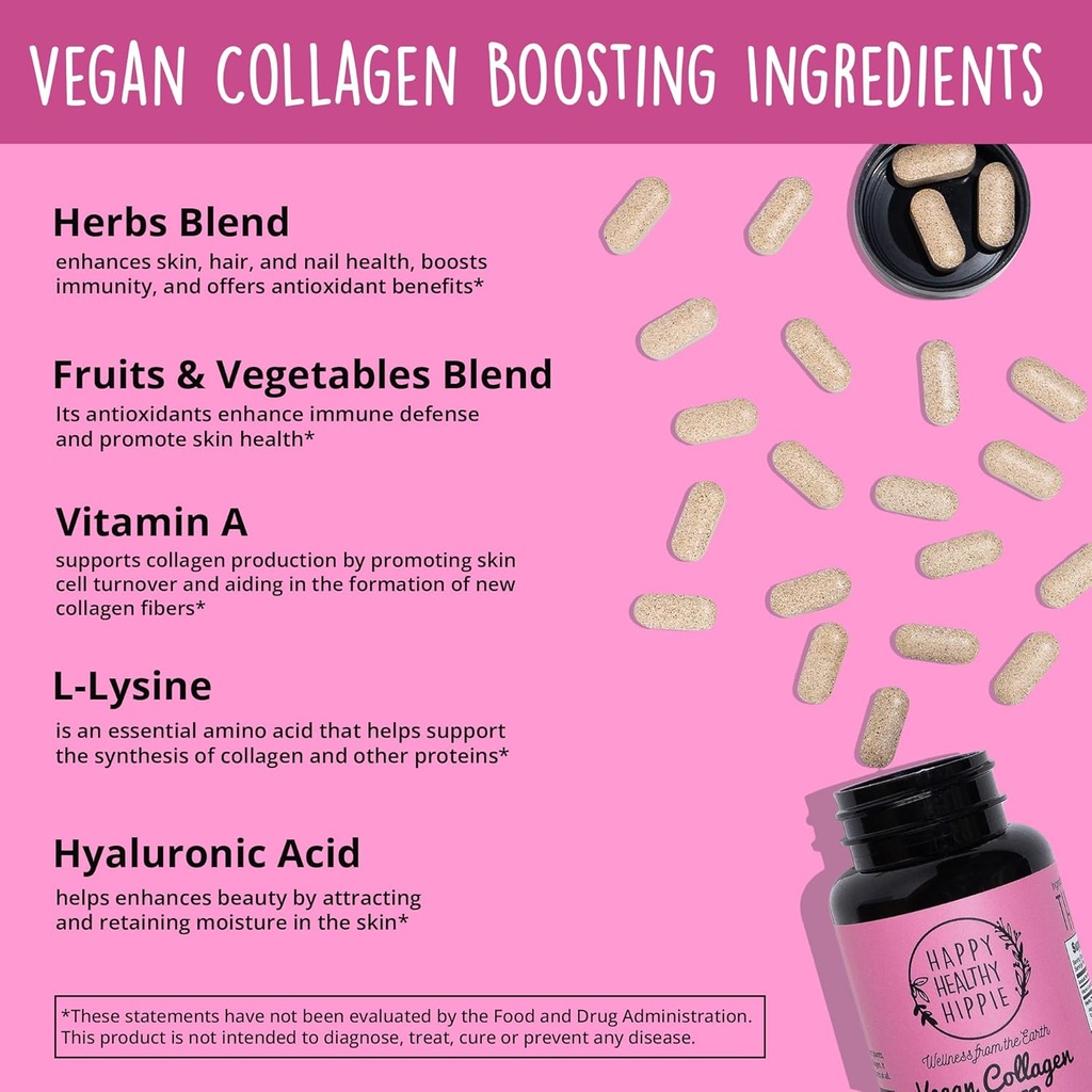 Happy Healthy Hippie Pump It Up Lactation Supplement & Vegan Collagen Builder 5