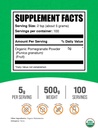 BulkSupplements.com Organic Pomegranate Powder - Pomegranate Supplement for Immune Support, Herbal Supplement - Gluten Free, 5g per Serving, 500g (1.1 lbs) (Pack of 1) 3