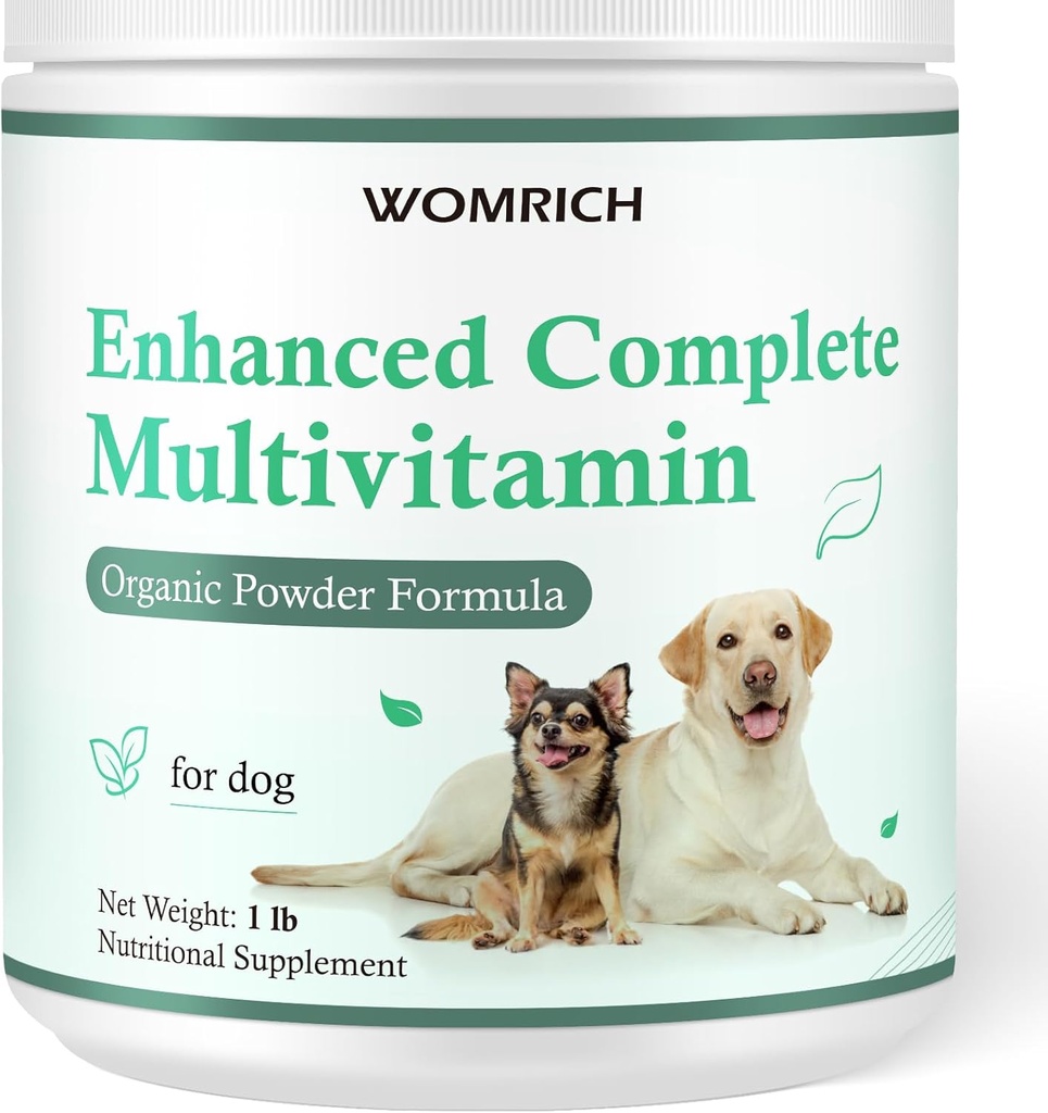 Dog Vitamins and Supplements Probiotics Powder 1LB - Enhanced Complete Multivitamin for Dogs Homemade Dog Food Supplement Supports Immune, Skin & Coat, Digestion with Vitamins, Omega-3, Probiotics 2