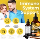 Liquid Iron Supplement with Vitamins B6, B9, B12, C, Folate & MCT Oil (2 Fl Oz, Citrus) + Pure Himalayan Shilajit Resin 600mg for Immune Support & Energy (68g) 5