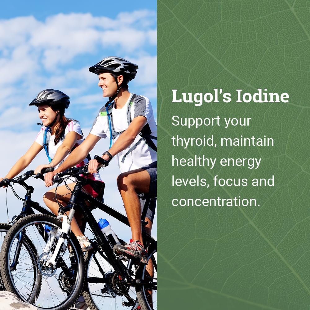 Organic Lugol's Iodine, Iodine and Potassium Iodide 2% Solution 3000 mcg - Liquid Supplement Drops for Thyroid Support for Women & Men, Metabolism Health, Detox Boost - Non-GMO, 395 Servings (2 Oz) 4
