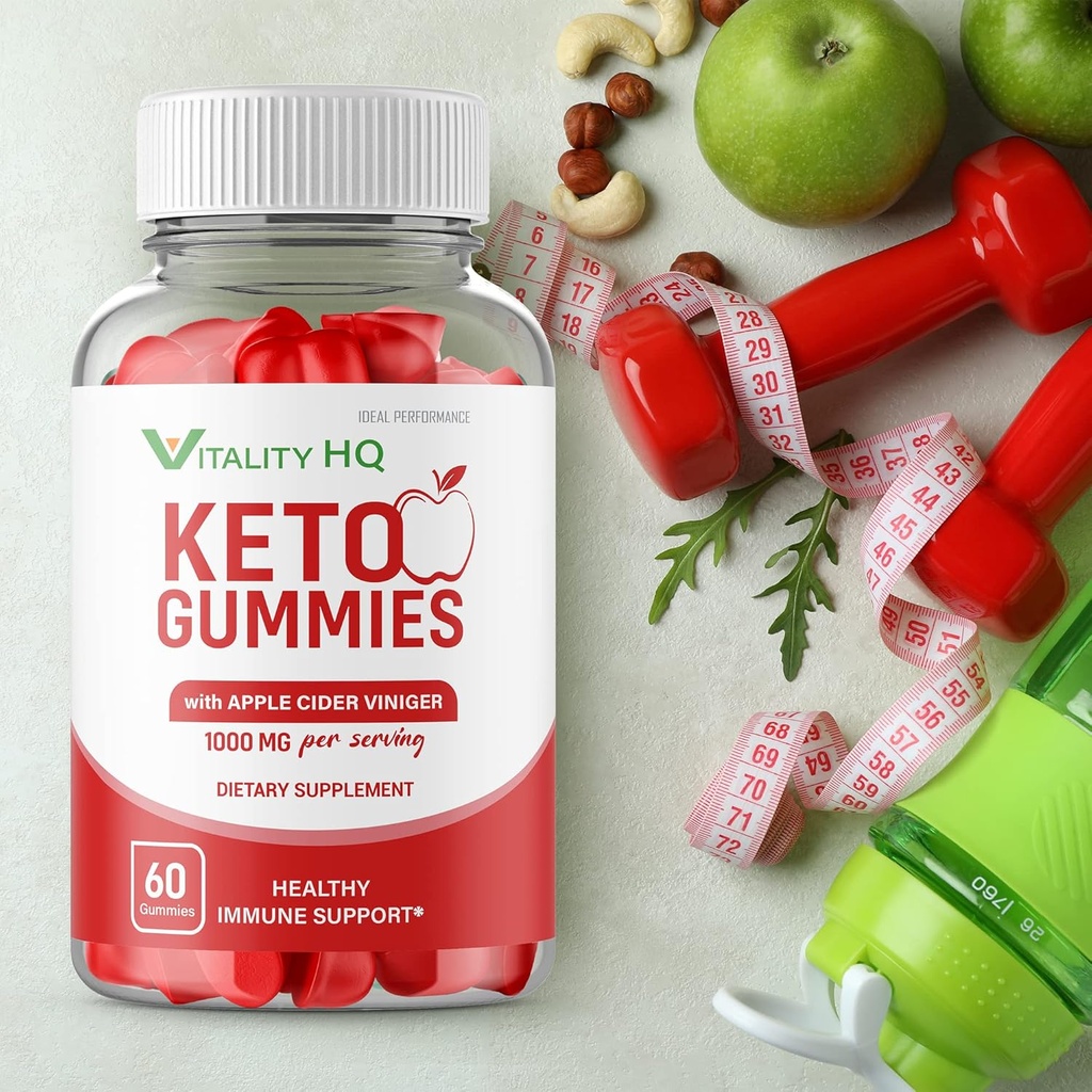 IDEAL PERFORMANCE (3 Pack) Vitality HQ Ketos Gummies Vitality Ketos ACV Gummies Vitality ACV Gummie Vitality Ketos Gummies (180 Gummies) 3