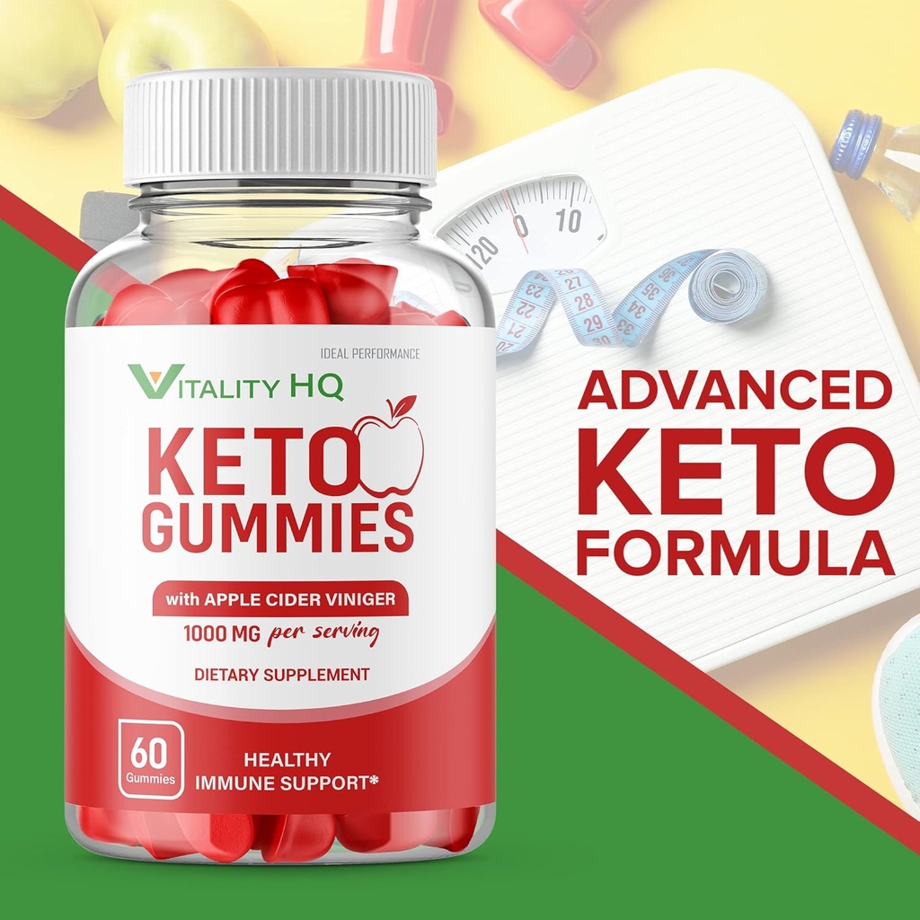 IDEAL PERFORMANCE (3 Pack) Vitality HQ Ketos Gummies Vitality Ketos ACV Gummies Vitality ACV Gummie Vitality Ketos Gummies (180 Gummies) 5
