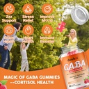 GABA Gummies 500mg for Cortisol Balance, Stress Relief Gummies for Adults Sleep, Brain, Immune Support, GABA Chewable Supplement with L-Theanine & Magnesium & Vitamin B6, Sugar Free, Vegan, 60 4
