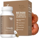 Vita Green Lingzhi Mushroom Supplement - Immune Support & Natural Energy Capsules - Red Reishi Mushroom Powder - Pure 5 Defenders Blend - 60 Capsules 2