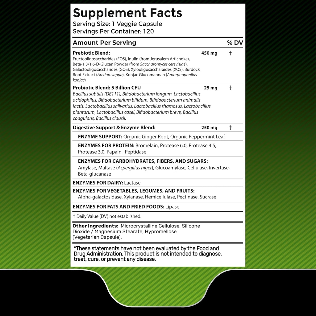 WELLNESS LABSRX Digestive Enzymes Capsules with Sea Moss Gummies 3