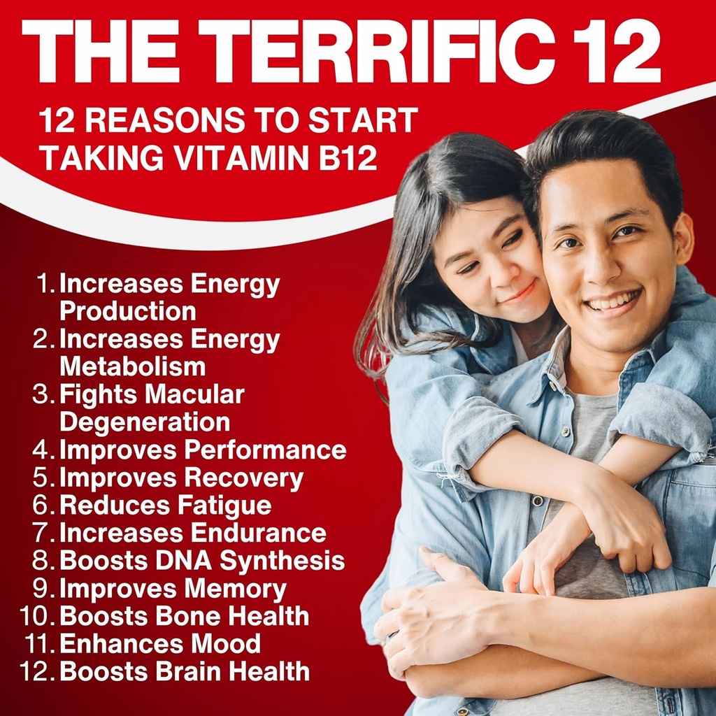 Vitamin B12 Energy Spray, Methylcobalamin with Folic Acid Sublingual Liquid Complex for Focus, & Metabolism, Nano Technology Instant Absorption and Custom Dosage (4 oz - 120 Servings) 6