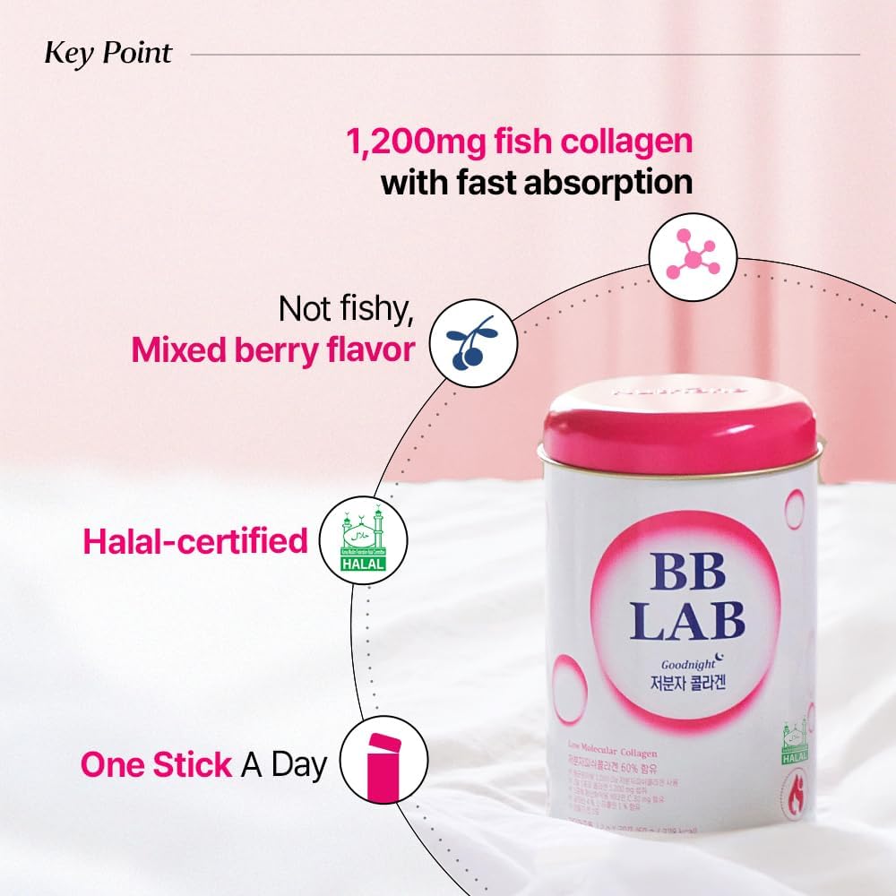 [Day&Night TotalCare Set] Good Night Collagen, Low Molecular Collagen 5000, Powder Stick Halal Certified Korean Marine Collagen, Fish Collagen, Vitamin C, Glutathione, Fast Absorption 3
