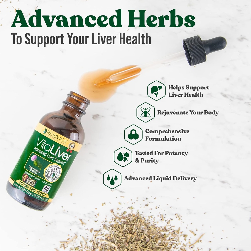 Rejuvica Health Active Adrenal + VitaLiver - Support Stress + Liver - Liquid Delivery for Better Absorption - Rhodiola, Milk Thistle, Holy Basil, Artichoke, 3
