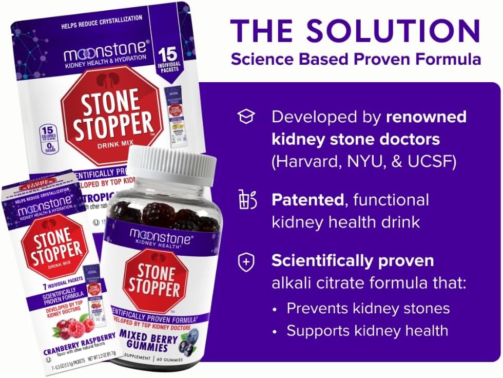 Stone Stopper Drink Mix, Wild Berry, Kidney Stone Prevention, Calcium Oxalate Protector, Alkali Citrate Support, Developed by Urologists to Improve Hydration and Support Kidney Health, 7 Day Supply 4