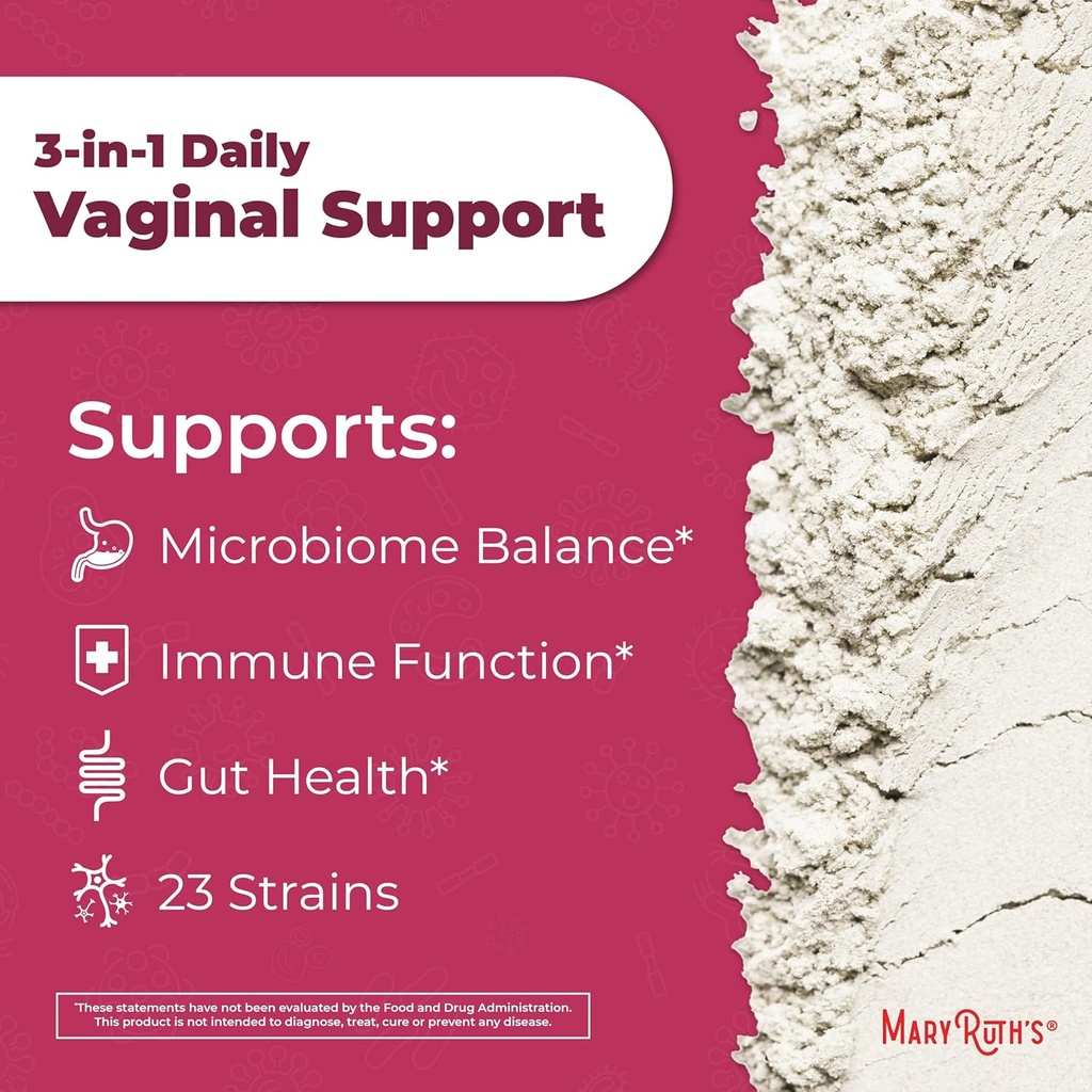 MaryRuth Organics 3-in-1 Probiotics for Women, Clinically Tested, Vaginal Probiotics for Digestive Health & Hormonal Support, Womens Probiotic Powder, Gut Health, 50 Billion CFU, Allergen Free, 0.5 oz 5