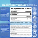 Magnesium Taurate 420mg + Vitamin B6 for Enhanced Absorption, Supporting Hēalthy Hēart, Zzzs, Relaxation, Nerve & Muscle Health – Vegan, Non-GMO, Gluten-Free, Sugar-Free, 2-Pack 3