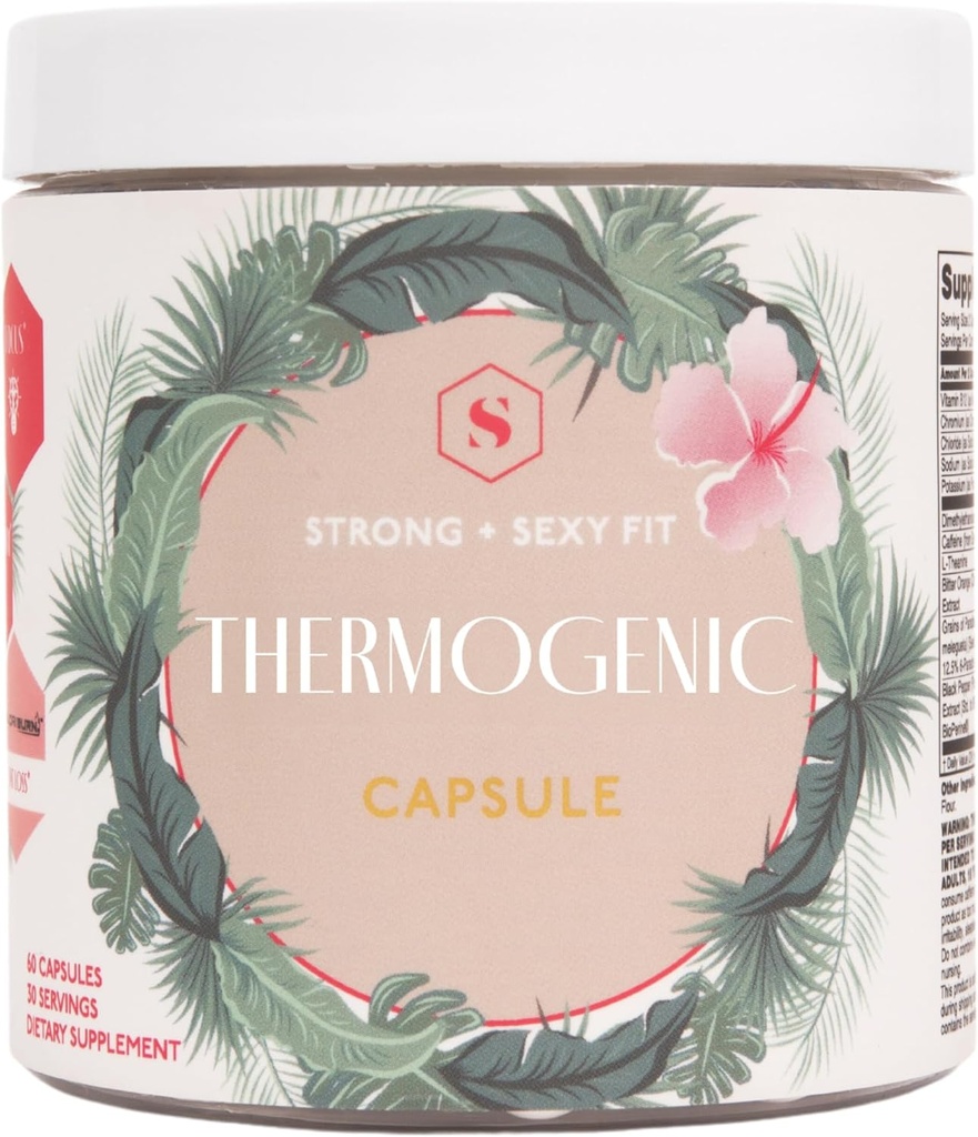Strong + Sexy Fit, Weight & Diet Support Health Supplement, Workout Supplements, Natural Energy with Green Tea Extract, Appetite & Metabolism Support, Supplements for Women, Unflavored, 60 Capsules 2