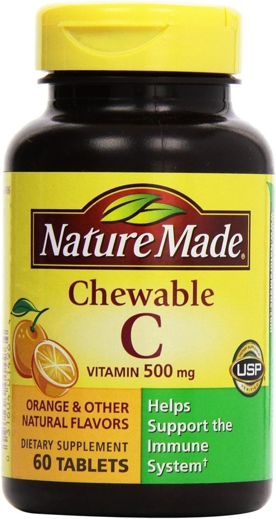 Nature Made Vitamin C 500 mg Caplets, for Immune Support, Gluten Free 100 Count (Pack of 3) 6
