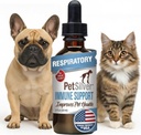 PetSilver Immune Support - Promotes Respiratory Health in Cats & Dogs, Sinus & Kennel Cough Treatment, Natural Antibiotic, Allergy Relief, Chelated Silver Formula, Easy-to-Use Dropper, USA - 2 fl oz 2