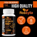 1300 MG Liposomal NAD+ Supplement | Highest Absorption | Purest NAD Supplemet to Boost NAD+ Effetively | Boosting NAD+ Supplement for Aging Defese, Cellular Energy, Longevity | 480 Count 4
