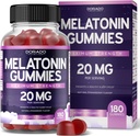 Tart Cherry Gummies Uric Acid Level Support (90 Count) - Advanced 2400mg Equivalent Extract with Celery Seed Melatonin for Adults (180 Count) - Quick Dissolve Melatonin 20mg - NonGMO, Vegan & USA Made 4