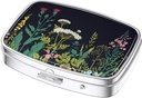 Nipichsha Pill Box, Small Pill Case for Purse & Pocket, Cute Travel Medicine Organizer, Portable Medicine Container Holder to Hold Vitamins, Medication, Fish Oil & Supplement, Gray Black Gold 2