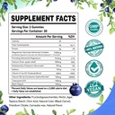 Magnesium Glycinate Gummies 1000mg - Sugar Free Magnesium Potassium Supplement with Vitamin D, B6, CoQ10 for Calm Mood & Sleep Support - 60 Blueberry Gummies 3