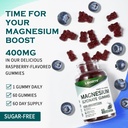 Magnesium Glycinate Gummies 1000mg - Sugar Free Magnesium Potassium Supplement with Vitamin D, B6, CoQ10 for Calm Mood & Sleep Support - 60 Blueberry Gummies 6