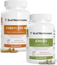 Real Mushrooms Ergothioneine (60ct) and Cordyceps-M (120ct) Bundle with Shiitake and Oyster Mushroom Extracts - Longevity and Energy - Vegan, Gluten Free, Non-GMO - Natural Support for Healthy Aging 2