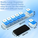Daviky Pill Organizer, Large Daily Pill Organizer, XL Pill Box 2 Times a Day, Extra Large Weekly Pill Organizer Twice a Day, Pill Cases Organizers 7 Day AM PM, Large Pill Box Pill Holder 5
