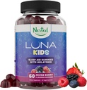 Nested Naturals Luna Kids Sleep Gummies - Non-Habit Forming Kids Melatonin Gummy with Valerian Root, Chamomile, and Lemon Balm - Children's Melatonin Sleep Aid - Mixed Berry, 60 Vegan Gummies 2