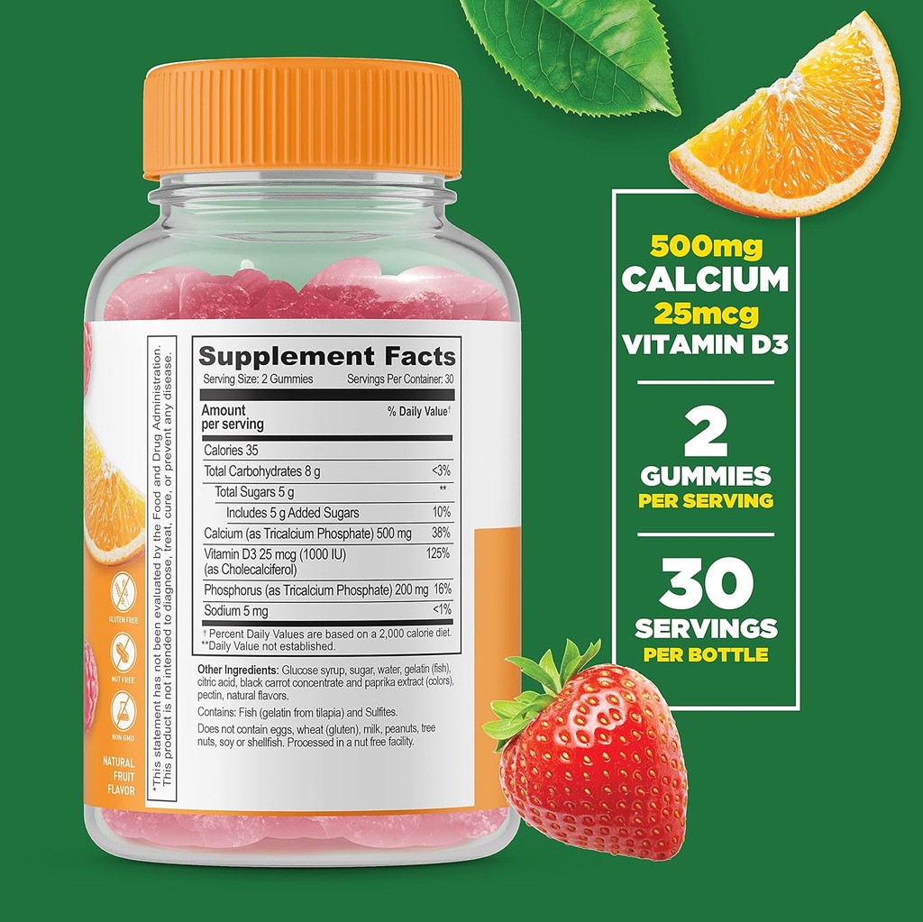 Lifeable Phosphatidylserine (PS) + Calcium with Vitamin D, Gummies Bundle - Great Tasting, Vitamin Supplement, Gluten Free, GMO Free, Chewable Gummy 4