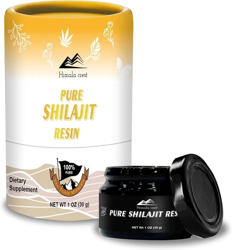 Pure Himalayan Organic Shilajit, High Potency Shilajit Resin - Gold Grade, Authentic & Natural - 70% Fulvic Acid & 85+ Trace Minerals for Energy & Immune Support | 75 Servings - 30g 2