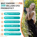 Probiotics for Women & Men - 300 Billion CFU, 24 Strains Probiotic + 15 Organic Herbs Prebiotics Blend, for Overall Digestive Gut Health, Immune, Constipation & Bloating, Shelf Stable - 8 Month Supply 4