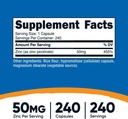 Nutricost Zinc Picolinate 50mg, 240 Vegetarian Capsules (3 Bottles) - Gluten Free and Non-GMO 3