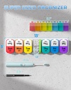 Odaro Extra Large Weekly Pill Organizer, XL Pill Box 7 Day Am Pm, Jumbo Medicine Organizer 2 Times A Day to Hold Daily Medicine Vitamin and Supplements - Rainbow 4