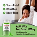 Kava Kava Gummies 1000mg Per Serving, Sleep Support, Natural Lemon Flavor, 60 Vegan Gummies, Stress Relief & Relaxation Supplement 5