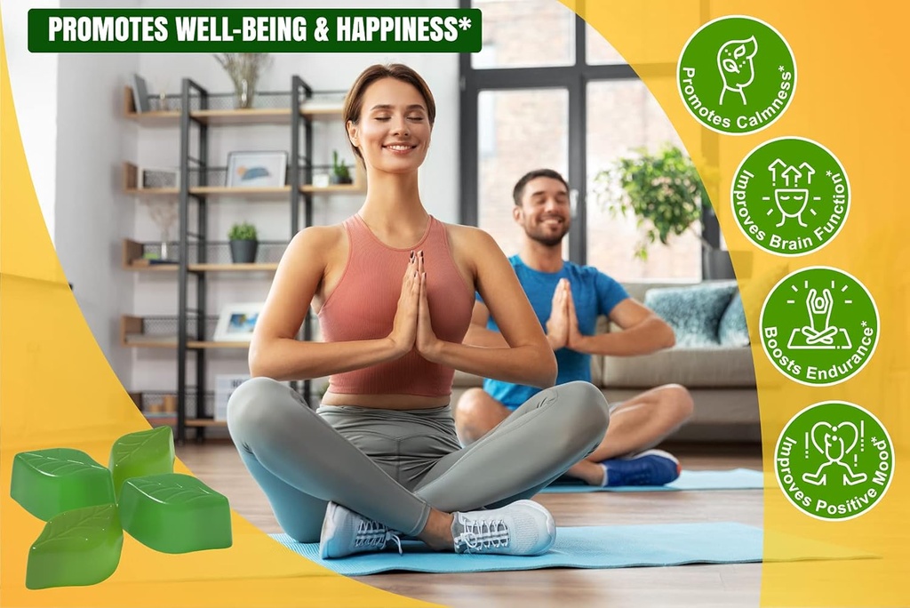 Ashwagandha Gummies Maximum Strength 1500mg - Relax, Uplift Energy Chew - Sleep Support, Immune Health, Calm Mood, Contains Withanolides, Vegan, Plant Based, Non-GMO, Gluten-Free 6