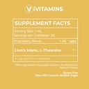 Mood Support Supplement | May Help to Improve Mood, Reduce Stress, Enhance Cognitive Function & More | Stress Relief Supplement | L Theanine | Lions Mane Supplement | L Theanine Supplement | 1 fl oz 3