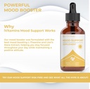 Mood Support Supplement | May Help to Improve Mood, Reduce Stress, Enhance Cognitive Function & More | Stress Relief Supplement | L Theanine | Lions Mane Supplement | L Theanine Supplement | 1 fl oz 5