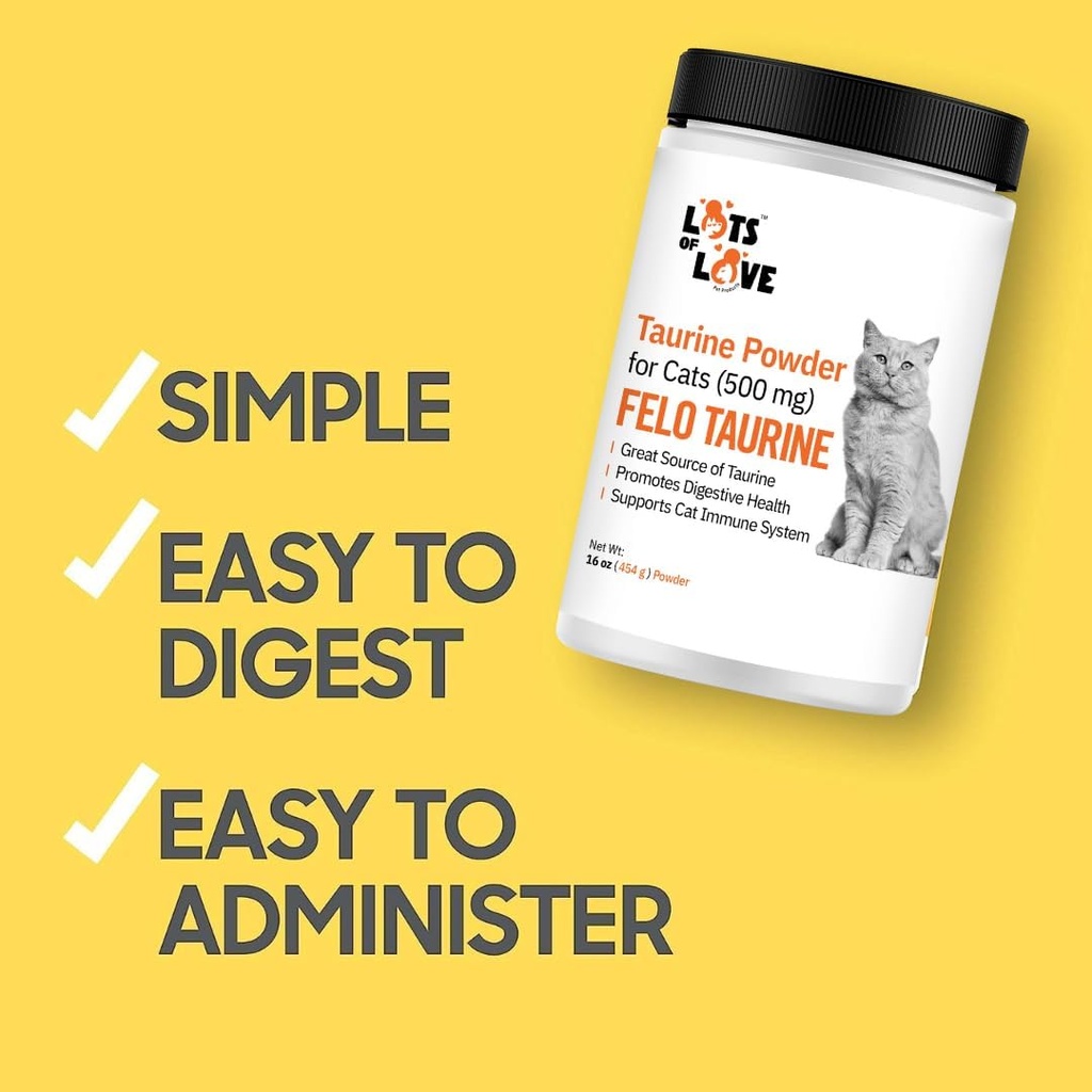 FELO Taurine - Taurine Supplement for Cats, Taurine for Cats, Taurine Powder for Cat - 16 Oz, Powder (Thomas Pet Earlier) 5