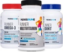 Runner Vitamin, Joint Support, & Omega-3 Bundle (1 Month Supply): Engineered Running Supplement | Antioxidants, Vitamin B Complex, Probiotics, Glucosamine/Chondroitin/MSM, EPA/DHA Fish Oil 2
