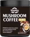 Mushroom Coffee, 10 Mushroom Extract Powder Blend Lion's Mane, Reishi, Chaga, Cordyceps, Turkey Tail, Brain Supplements with Instant Coffee for Energy, Focus, Memory and Immunity 300g 2