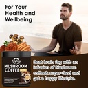 Mushroom Coffee, 10 Mushroom Extract Powder Blend Lion's Mane, Reishi, Chaga, Cordyceps, Turkey Tail, Brain Supplements with Instant Coffee for Energy, Focus, Memory and Immunity 300g 5