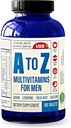 A to Z Multivitamin and Multimineral Supplement for Men - 3 Month Supply - Vitamins A C D E K B1 B2 B6 B12 Magnesium Calcium Biotin Potassium Zinc - Antioxidants for Heart & Immune Health (100 Count) 2