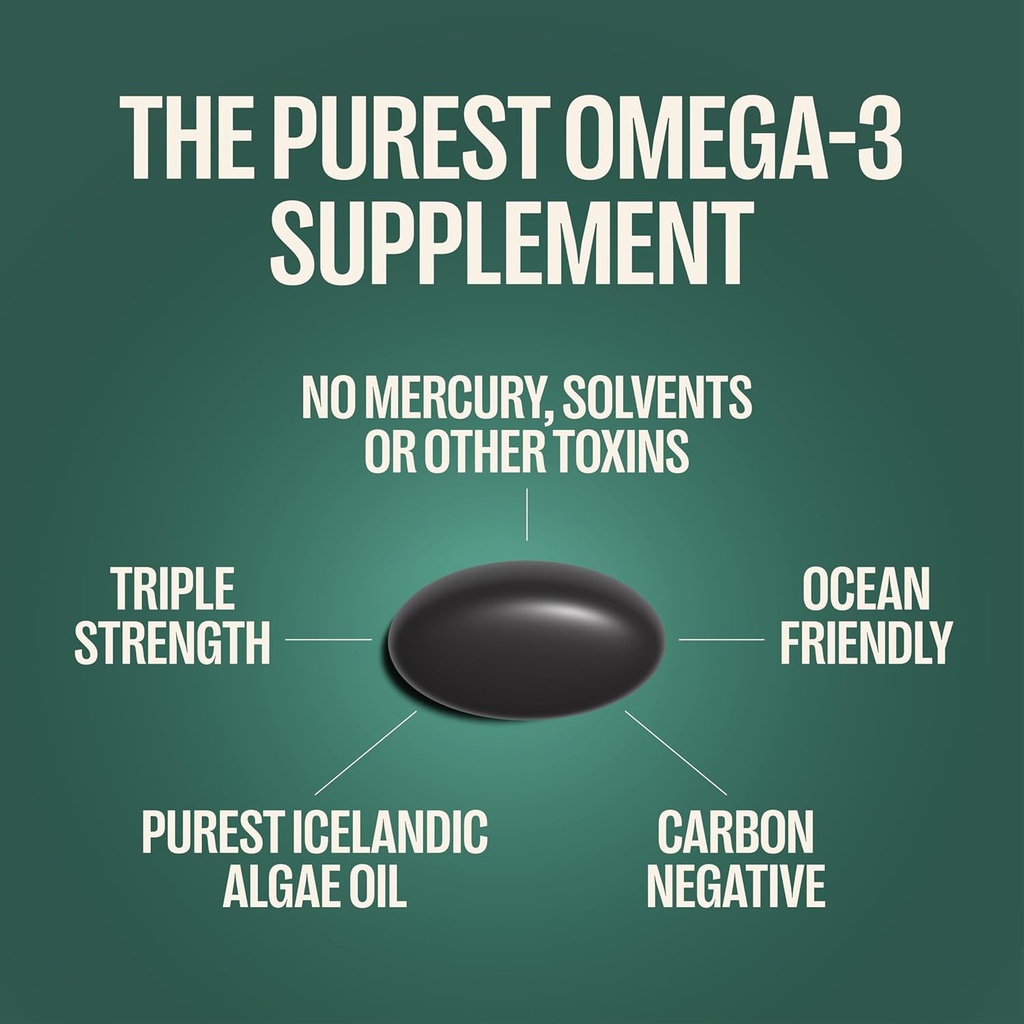 Orlo Omega 3 – Vegan Omega-3 Supplement (EPA & DHA) – Extra Strength Fish Oil & Krill Alternative from Algae Oil (120 Mini Burpless Softgels Kit) 5