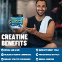 Creatine Monohydrate Gummies for Men & Women 120 CT - 5600mg of Creatine Monohydrate per Serving, Chewable Creatine Monohydrate for Muscle Support & Energy Boost, Sugar Free, Vegan (Blueberry Flavor) 6