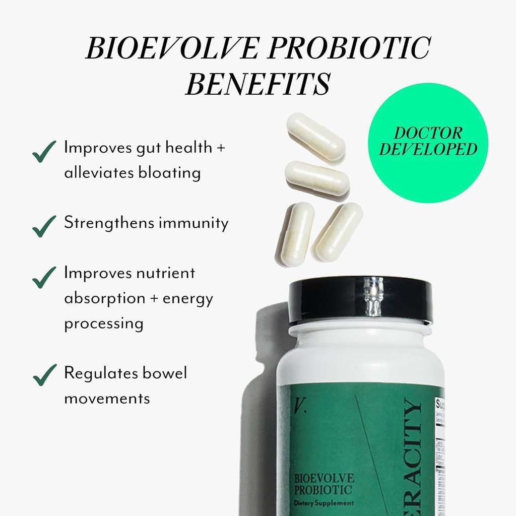 Veracity Metabolic Defense Probiotic Supplement - Probiotics for Women & Men Digestive Health, Hormone Balance, Immune, Brain &Skin Care Support for Puberty to Menopause - 6 Strains - 30 Capsules 3