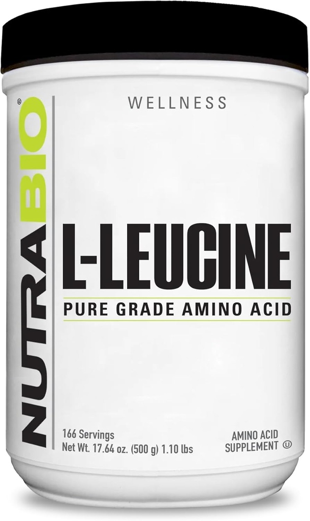 NutraBio 100% Pure L-Leucine - Muscle Recovery and Support - Naturally Fermented Free Form Amino Acid - Vegan, Non-GMO, Gluten Free - (500 Grams) 2