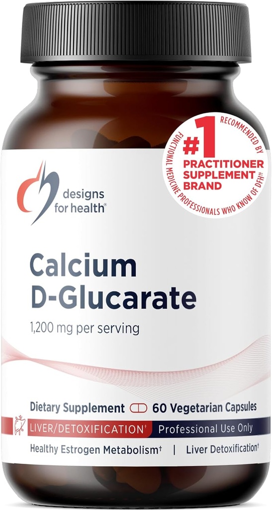 Designs for Health Calcium D-Glucarate - 1200mg CDG for Liver Support - Detoxification + Healthy Hormone Metabolism Support Supplement for Men + Women - Non-GMO, Soy-Free (60 Capsules) 2