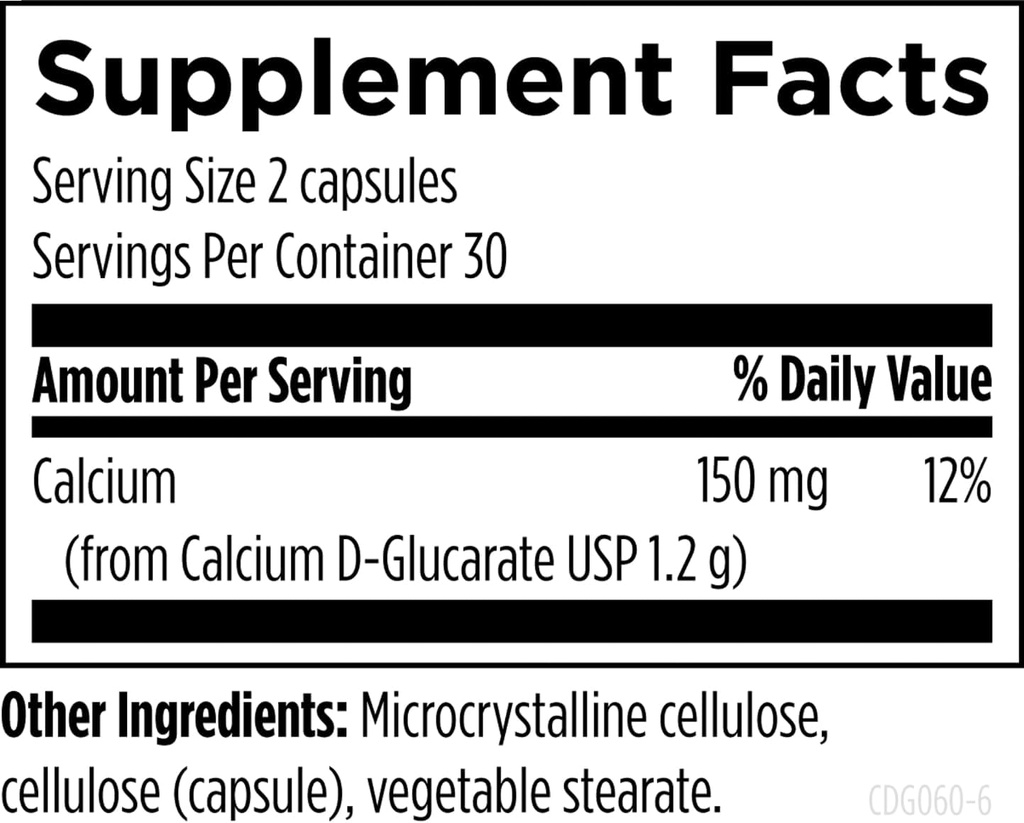 Designs for Health Calcium D-Glucarate - 1200mg CDG for Liver Support - Detoxification + Healthy Hormone Metabolism Support Supplement for Men + Women - Non-GMO, Soy-Free (60 Capsules) 4