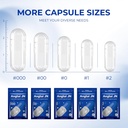 Empty Capsules Size 0 - Clear Fillable Vegetarian Capsules(100 Count) Size 0 Empty Pullulan Capsules with Two Micro Lab Spoons,- Veggie Capsules Empty Caps for DIY Your Own Supplements 4