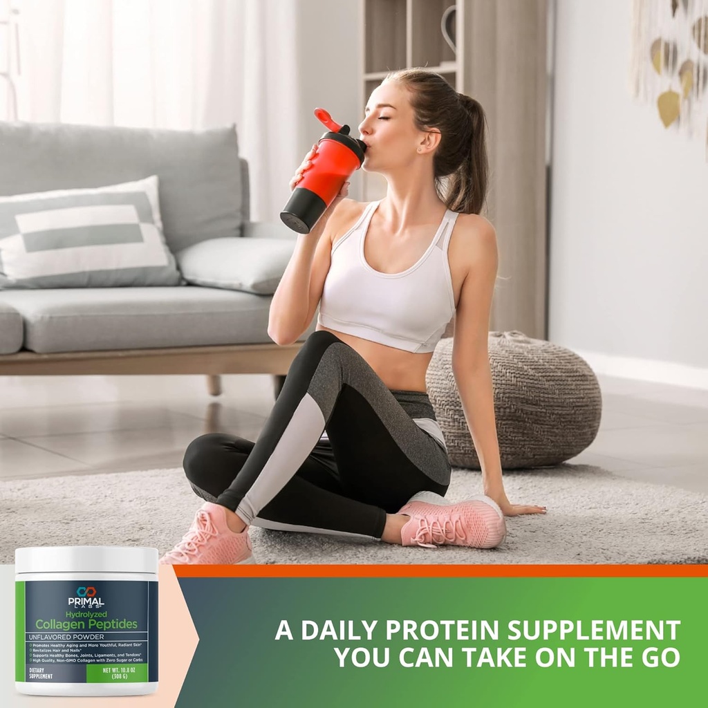 Primal Health Hydrolyzed Collagen Peptides - Multi Collagen Blend - Promotes Healthy Hair, Nails, Skin, & Joints - Non-GMO & Keto Friendly - Unflavored Protein Powder - 30 Servings 6