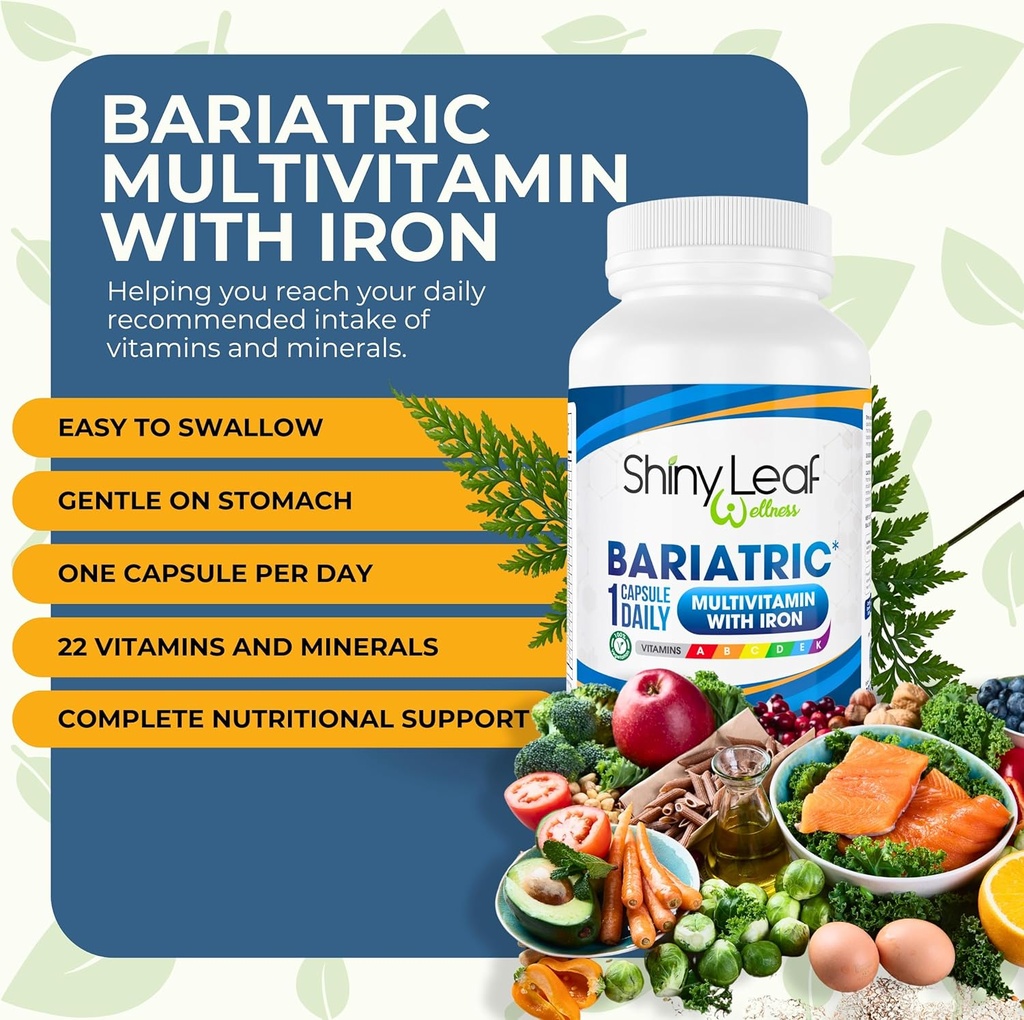 Bariatric Multivitamin with Iron Once-a-Day and Cherry Chewable Calcium Citrate for Post Bariatric Surgery Including Gastric Bypass and Sleeve (3 Months) 4